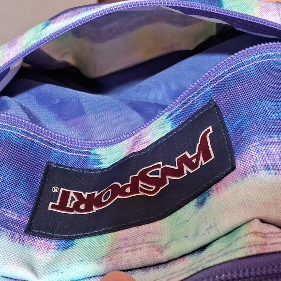 JanSport 5 pocket multicolor backpack with water bottle holder - Picture 7 of 9